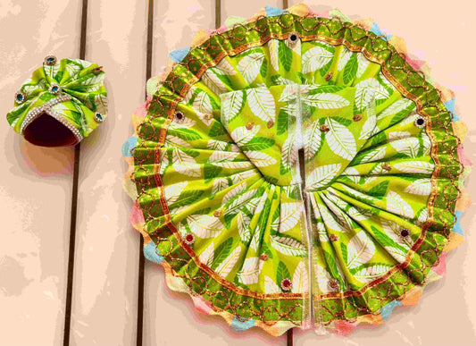 Green Color Poshak with Pagdi