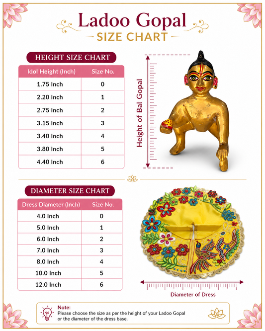 Royal Bandhani & Pink Pleated Ladoo Gopal Poshak Poshak with Pagdi