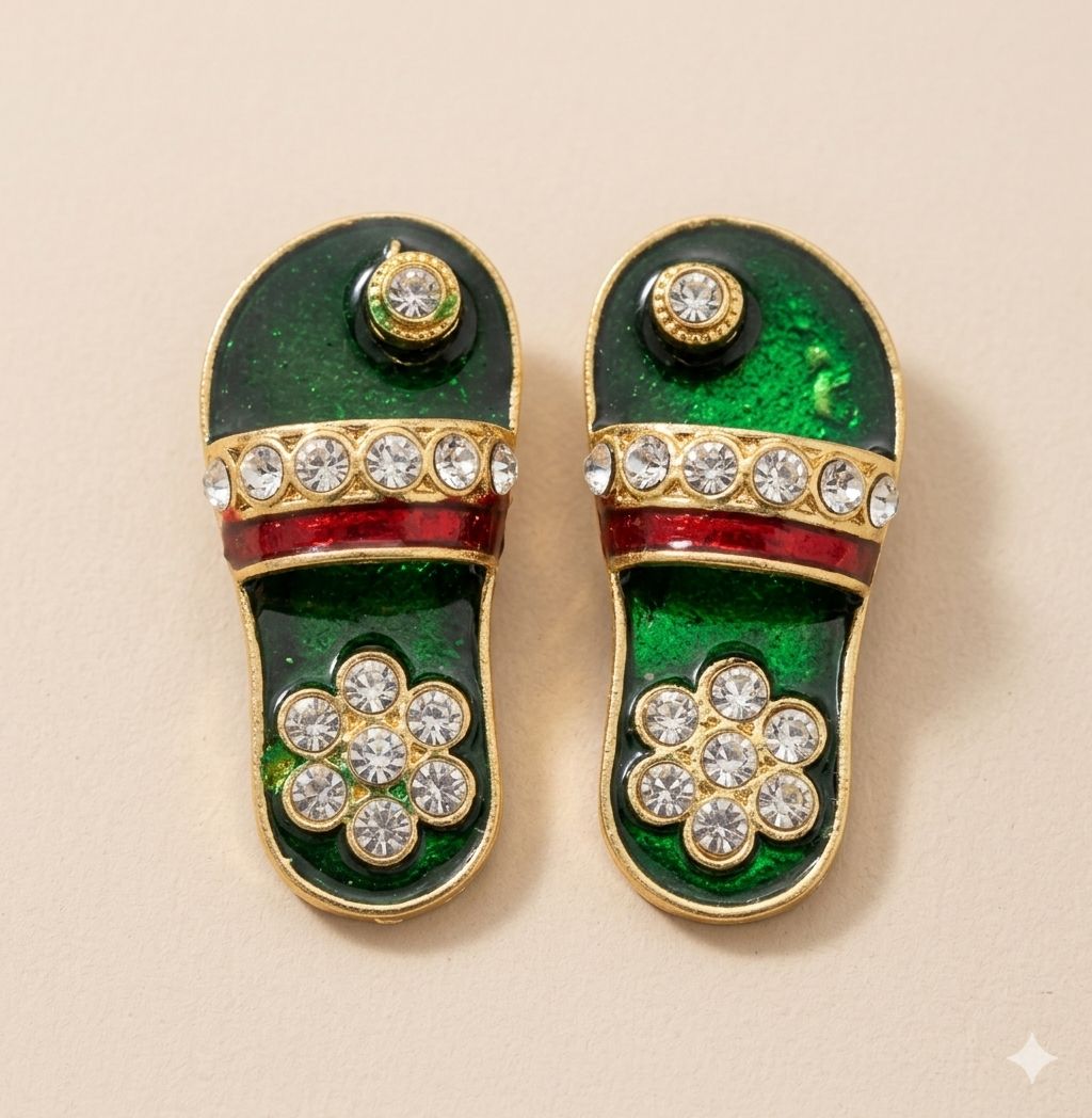 Divya Charan Paduka for Ladoo Gopal Ji – Green