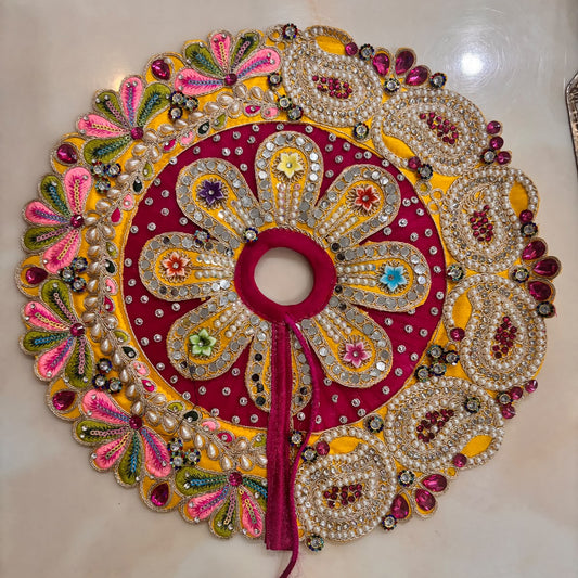 Pitambar-Rani Saptarangi Kundan & Paisley Heavy Poshak Set