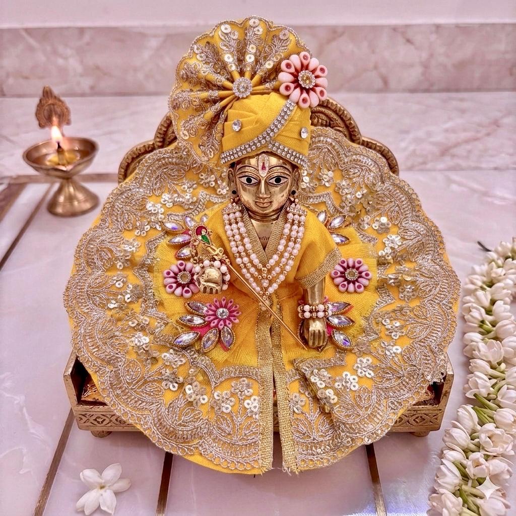 Vrindavan Vaibhav Poshak with Pagdi Yellow