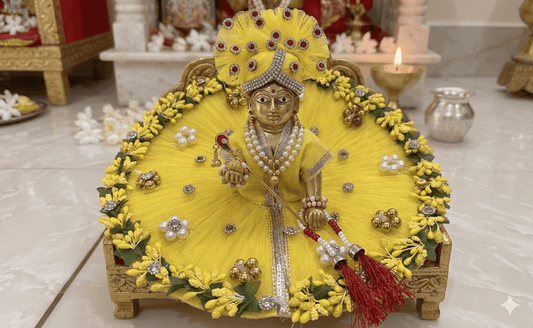 Basant Special Yellow Floral Poshak with Pagdi