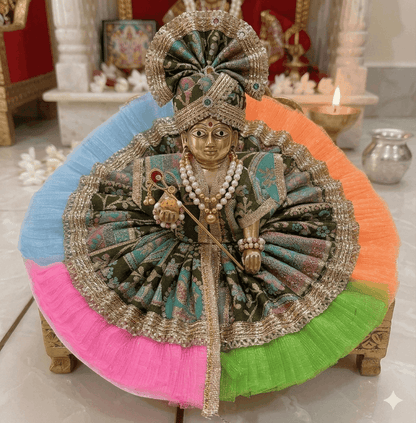 Multi-Color Rainbow Poshak