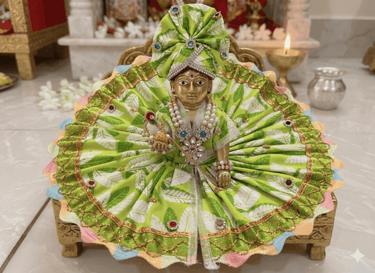 Green Color Poshak with Pagdi