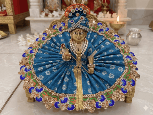 Turquoise Blue Poshak with Pagri
