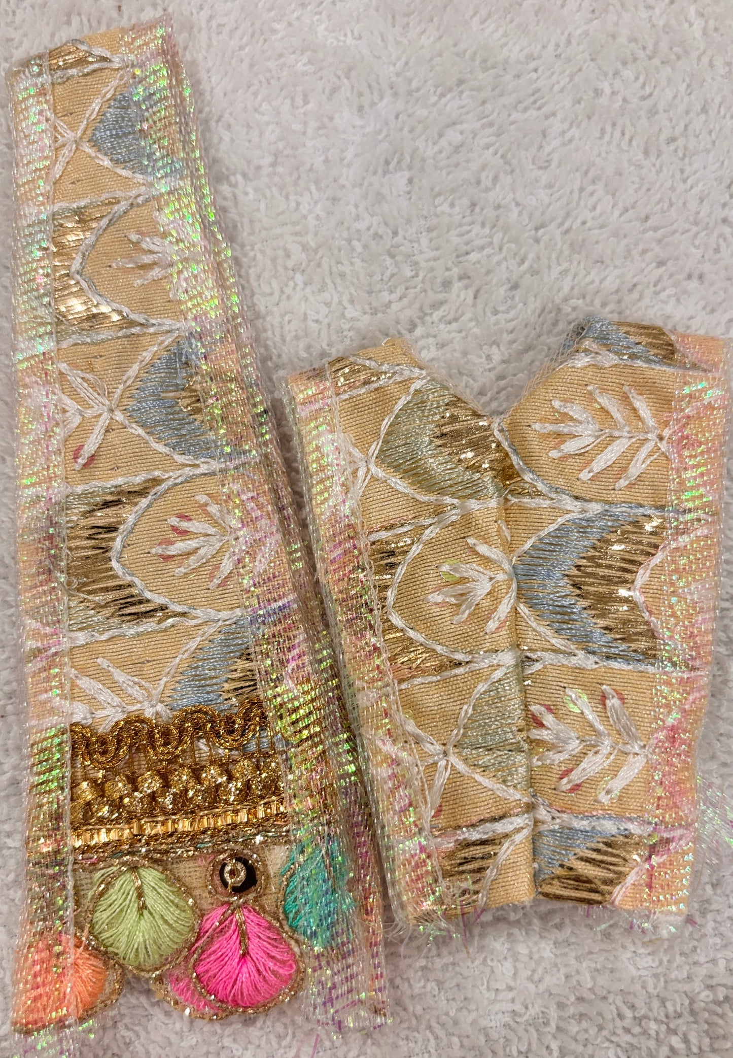 Royal Golden Beige Designer Ladoo Gopal Poshak Set