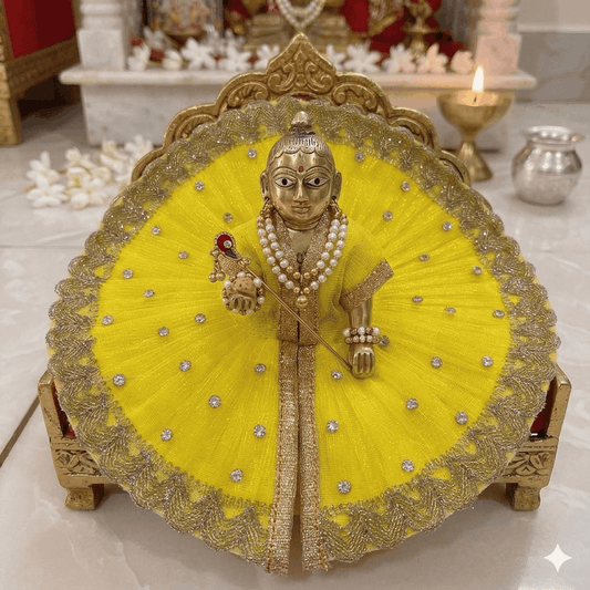 Vibrant Lemon Yellow Ladoo Gopal Poshak Only
