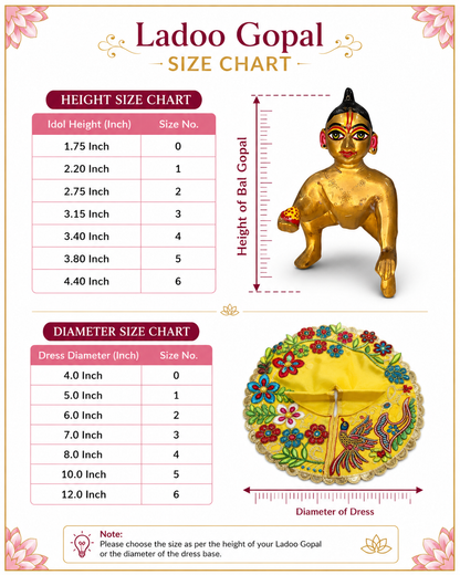 Radiant Yellow Bandhani Ladoo Gopal Poshak with Pagri