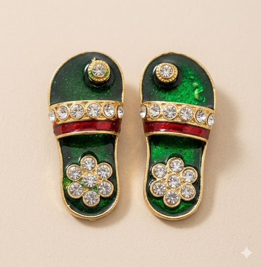 Divya Charan Paduka for Ladoo Gopal Ji – Green
