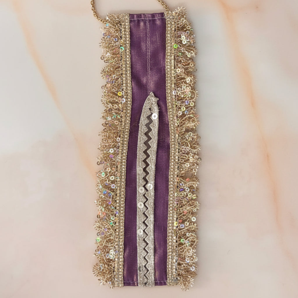 Bhavyaam Shyam Vatika handcrafted sage green Laddu Gopal Ji poshak with antique embroidery, sequin lace border