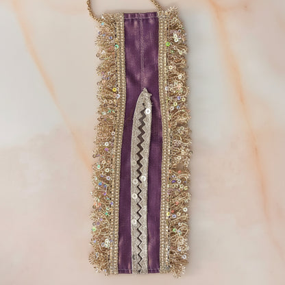 Bhavyaam Shyam Vatika handcrafted sage green Laddu Gopal Ji poshak with antique embroidery, sequin lace border