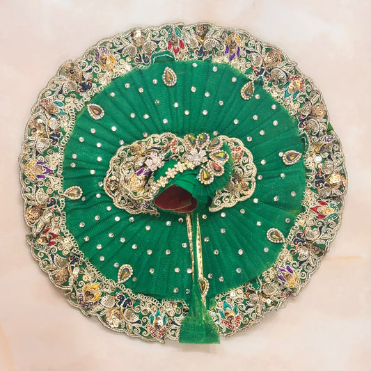 Harita Green Ratna-Kriti Kundan & Stone Heavy Poshak for Ladoo Gopal Ji