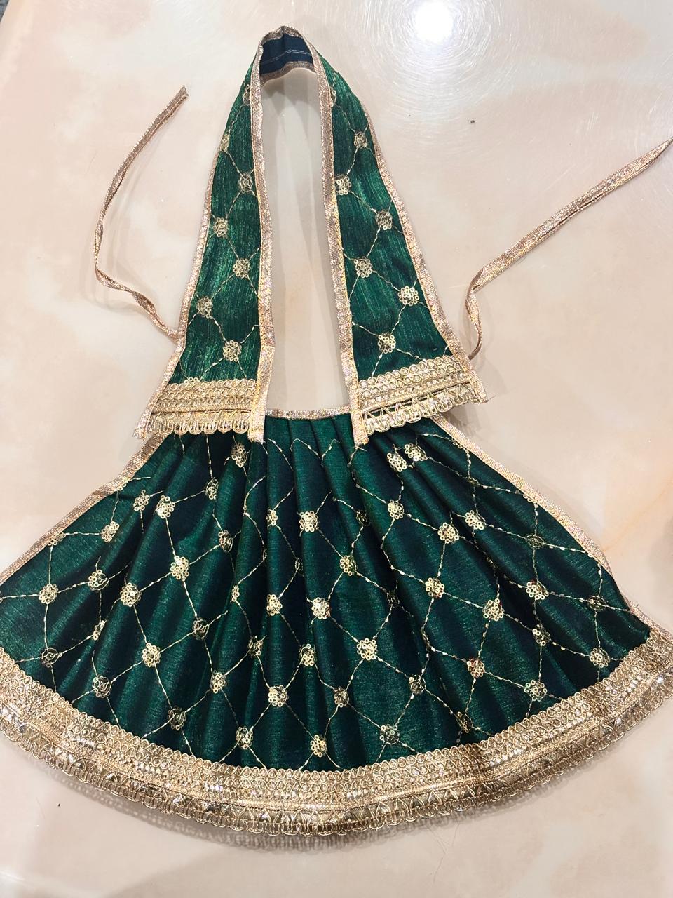 Hariyali Emerald Green Zari Shringar Lehenga Patka Set