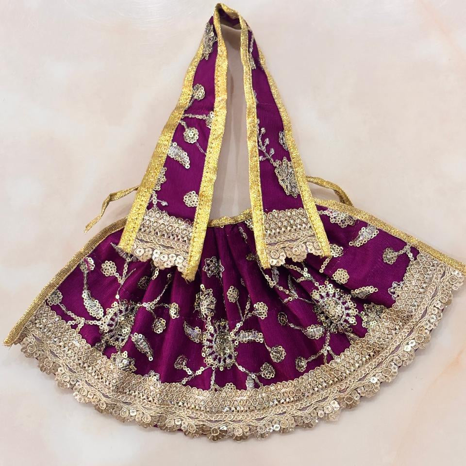 Jamuni Swarna-Resham Mata Rani Lehenga Patka Set