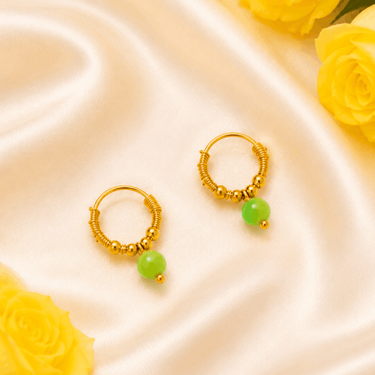 Ladoo Gopal Ji Colorful Earring - Green
