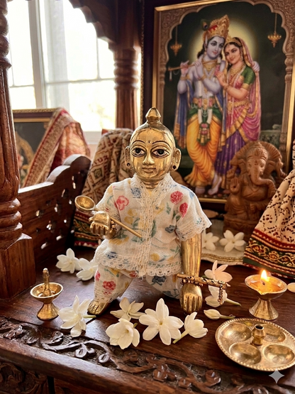 Ladoo Gopal Ji Cotton Night Suits - (Assorted Colors)