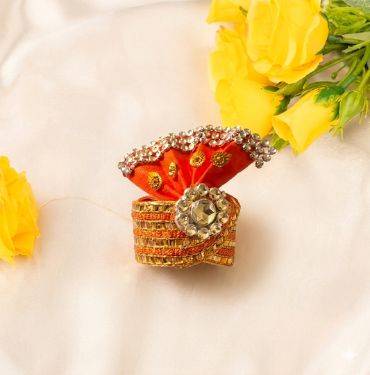 Ladoo Gopal Ji Mukut - Orange