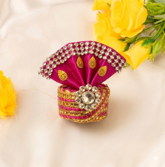 Ladoo Gopal Ji Mukut - Pink