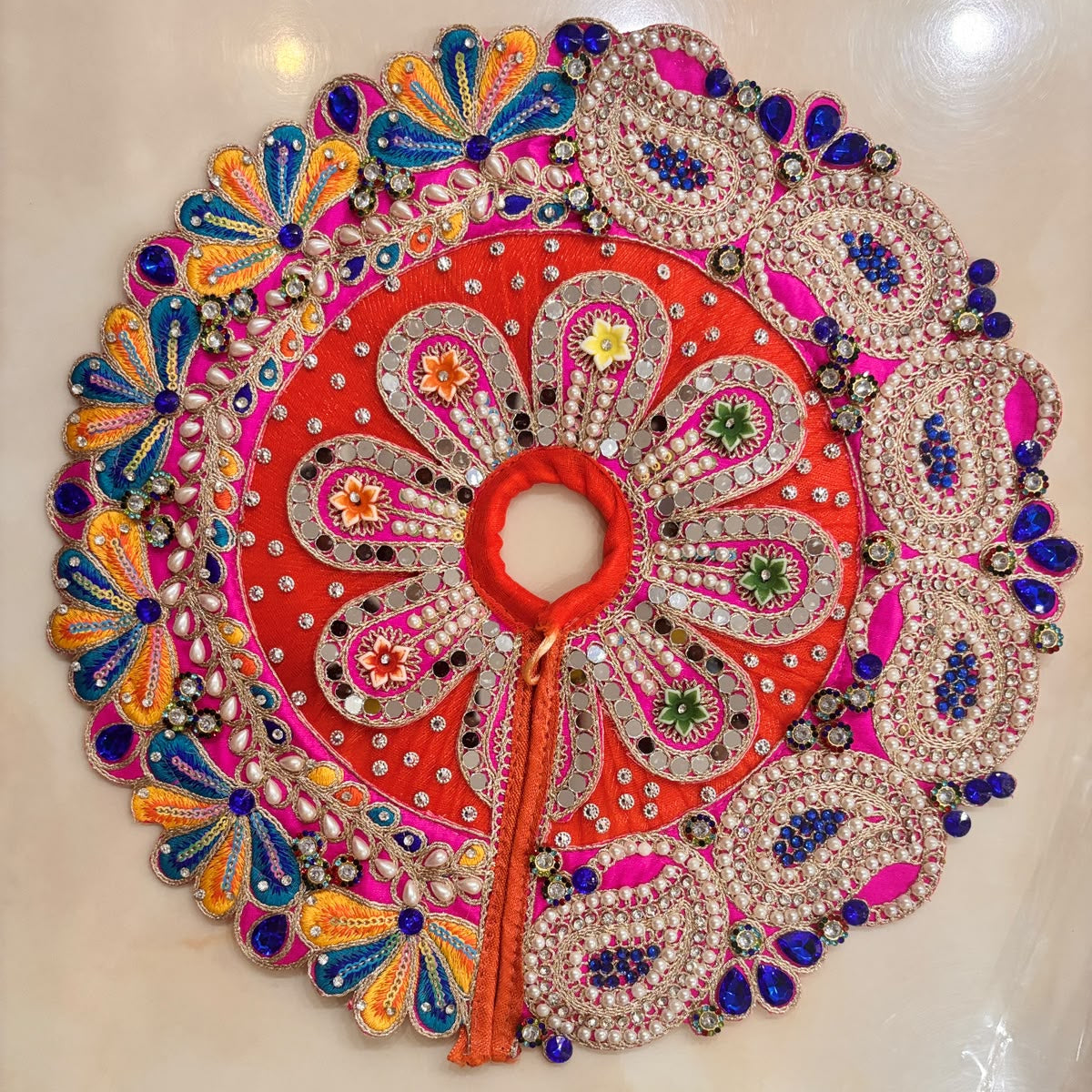 Narangi-Rani Saptarangi Kundan & Paisley Heavy Poshak Set