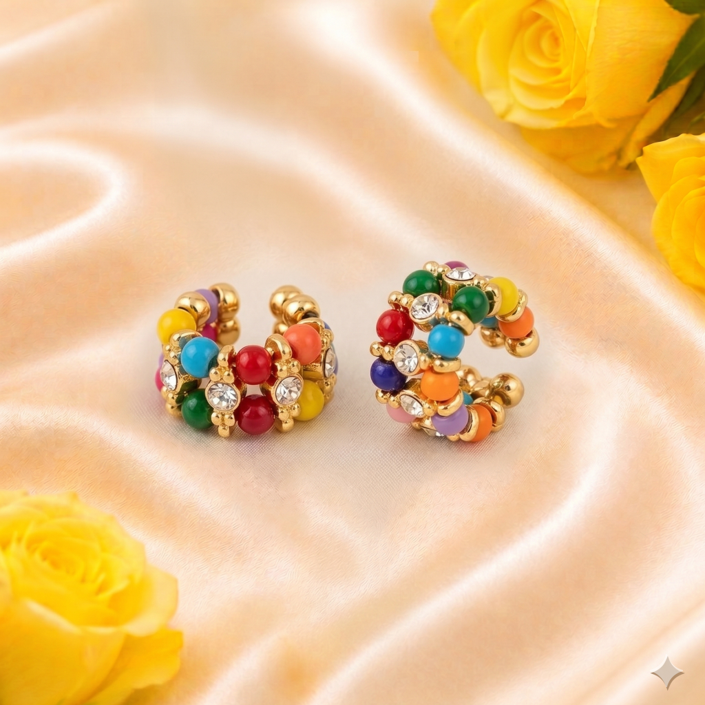 Navrang Utsav multi-color bead designer kangan for Ladoo Gopal Ji, featuring crystal accents