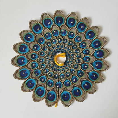 Peacock Feather Blue Theme Poshak for Ladoo Gopal Ji