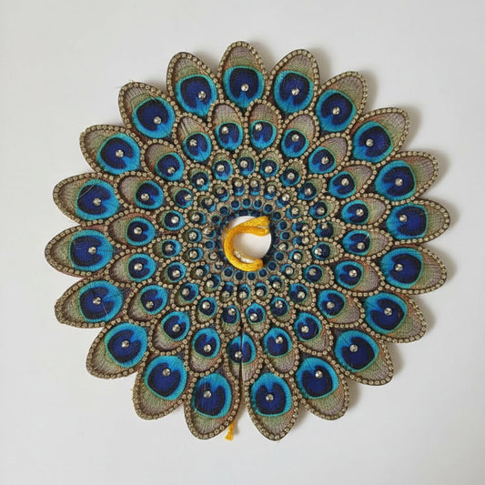 Peacock Feather Blue Theme Poshak for Ladoo Gopal Ji