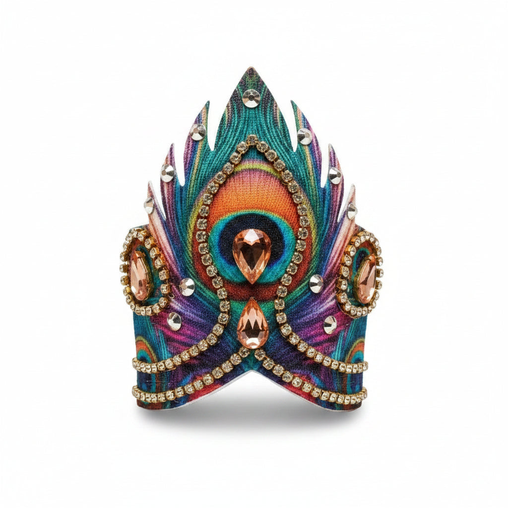 Peacock Feather Multicolor Theme Poshak Set for Ladoo Gopal Ji