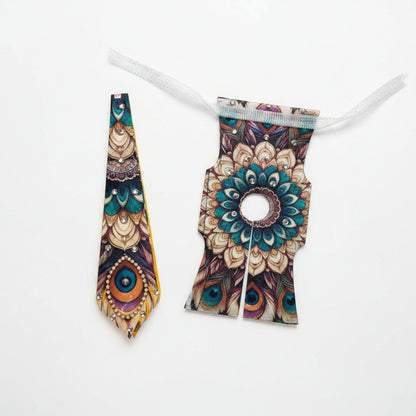 Peacock Feather Multicolor Theme Poshak Set for Ladoo Gopal JI 