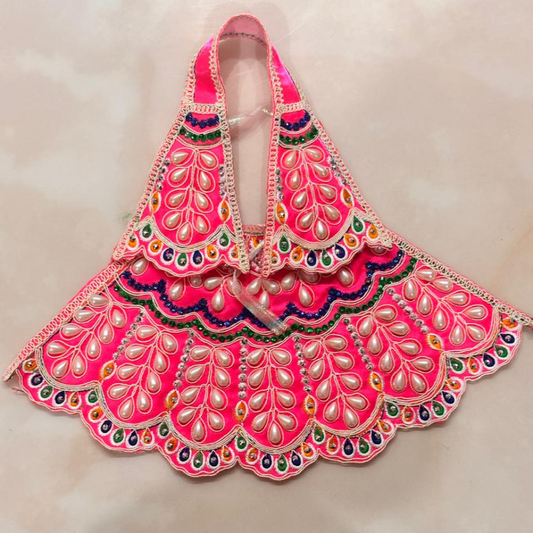 Rajat Madhuri Pink Pearl Shringar Lehenga Patka Set 
