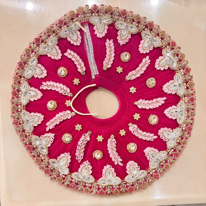 Rani Magenta Pankh-Kriti Kundan & Pagdi Set for Laddu Gopal