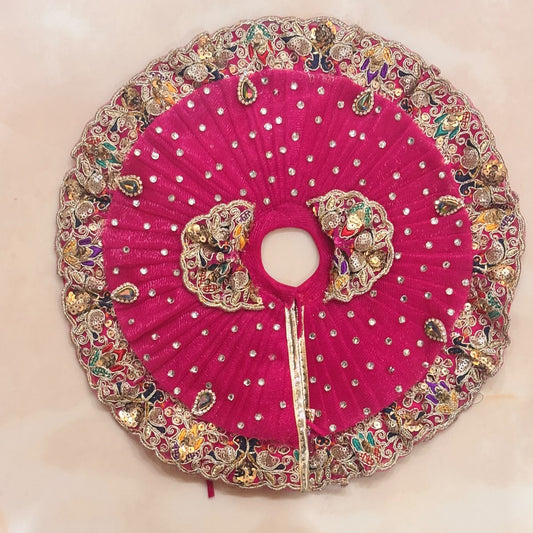 Rani Pink Ratna-Kriti Kundan & Stone Heavy Poshak for Laddu Gopal